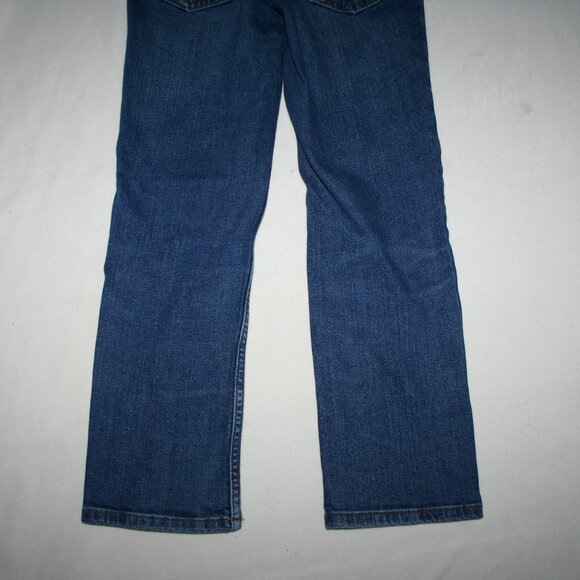 BOYS 8 DENIM BLUE JEANS REGULAR RELAXED FIT POCKETS ADJUSTABLE WAIST EUC - Picture 12 of 14